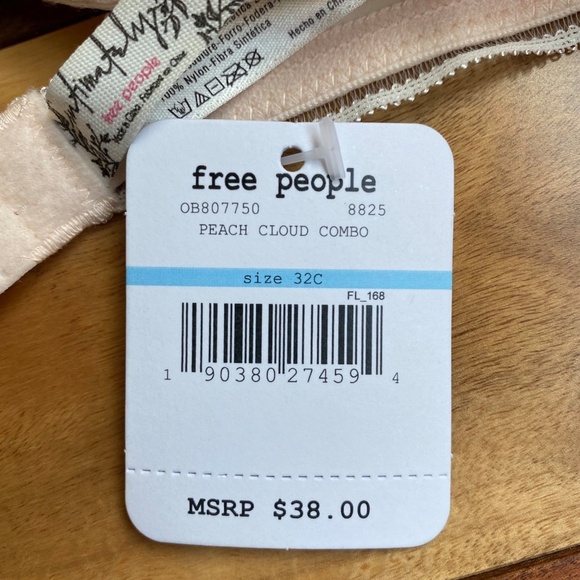 Intimately by Free People Peach Cloud Bra NWT in Size 32C - Picture 2 of 3